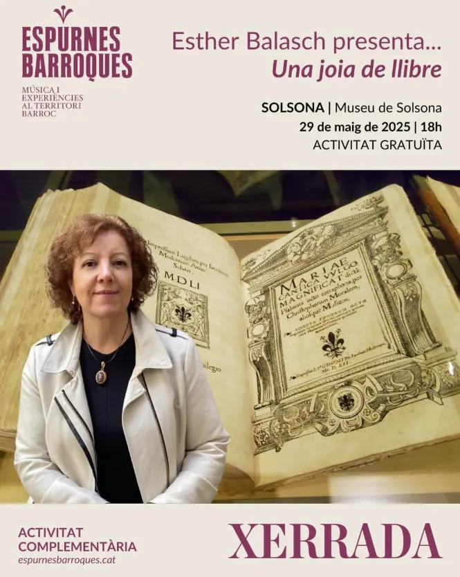 El Museu de Solsona acull aquest dijous la xerrada "Una joia de llibre" en el marc del Festival Espurnes Barroques