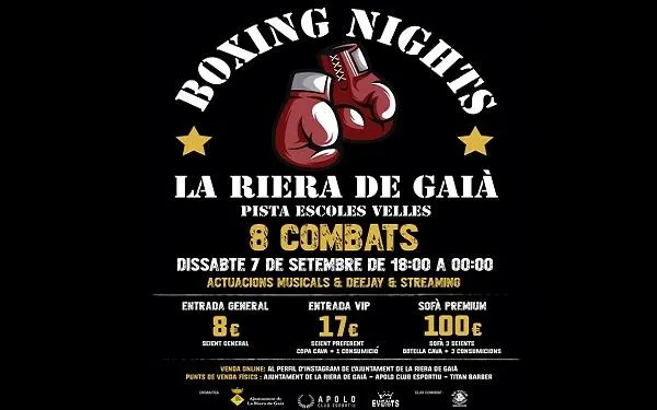 La pista de les Escoles Velles acullen aquest dissabte la I Nit de Boxa de la Riera de Gaià