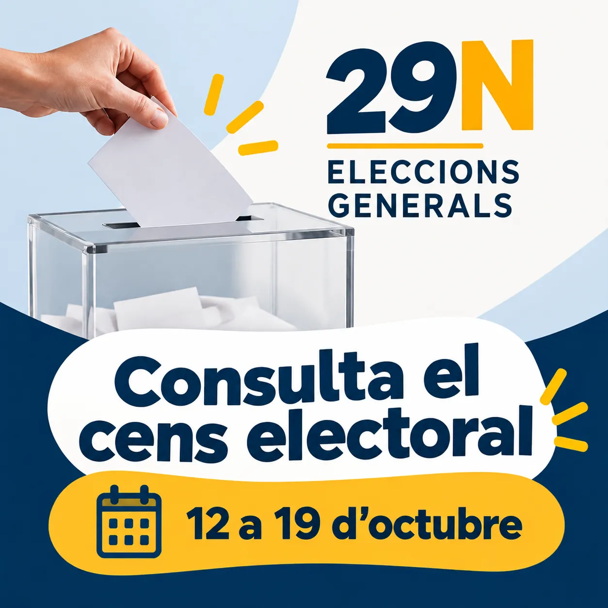 Oberta la consulta del cens electoral de Cubelles pel 29N