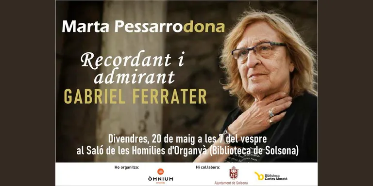Marta Pessarrodona aproparà Gabriel Ferrater als solsonins