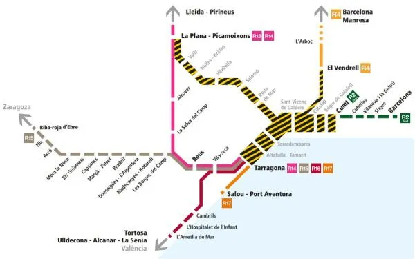 El servei ferroviari, potes enlaire, ara, per les obres a Sant Vicenç de Calders