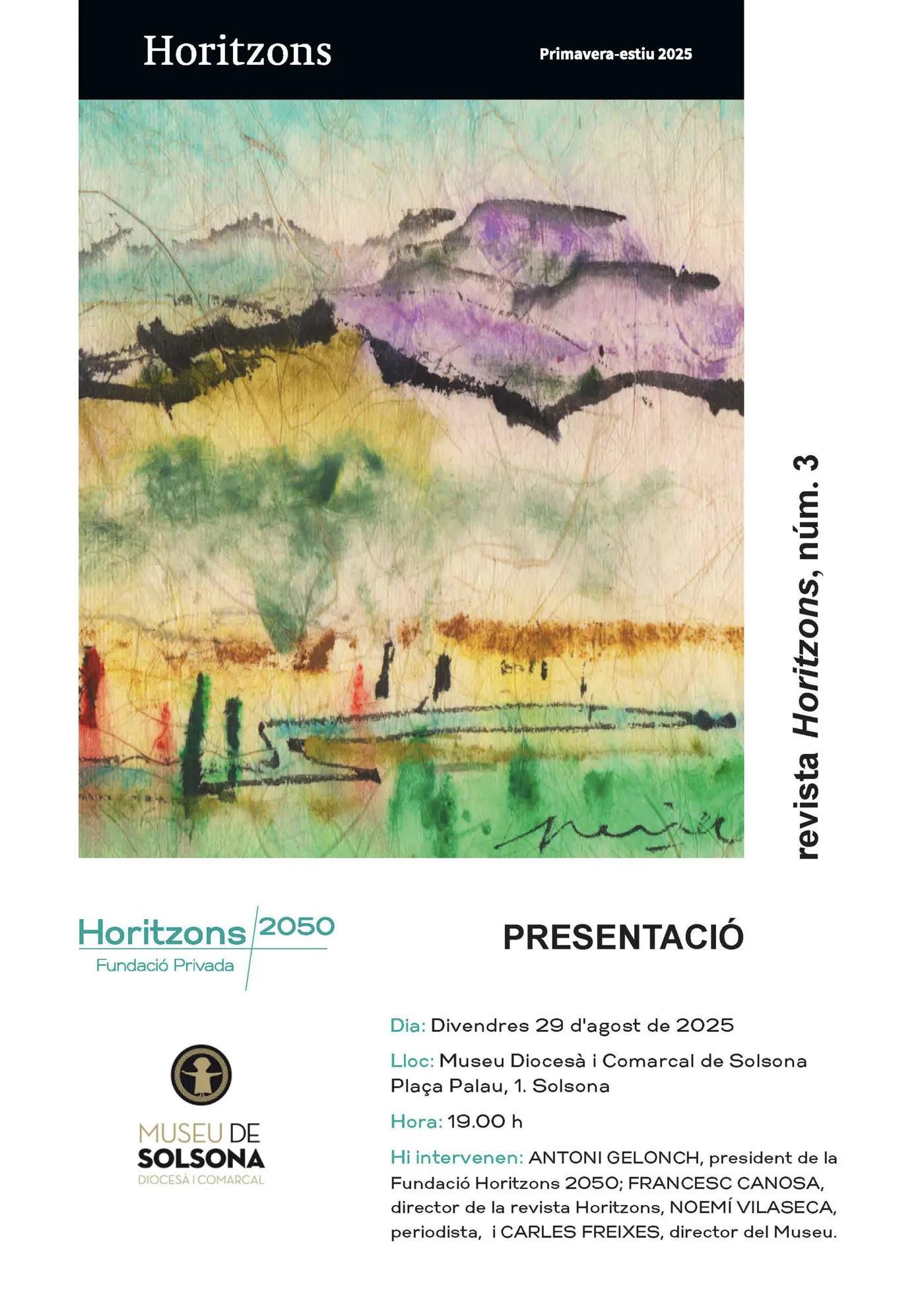El número 3 de la revista Horitzons es presenta a Solsona