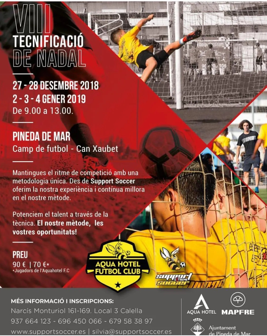 L'Aquahotel FC fa el VIII Campus de Tecnificació de Nadal
