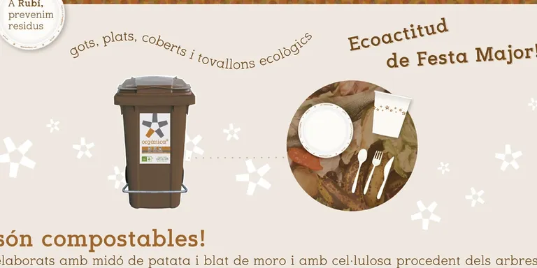 Els gots compostables de la Festa Major canvien el seu disseny