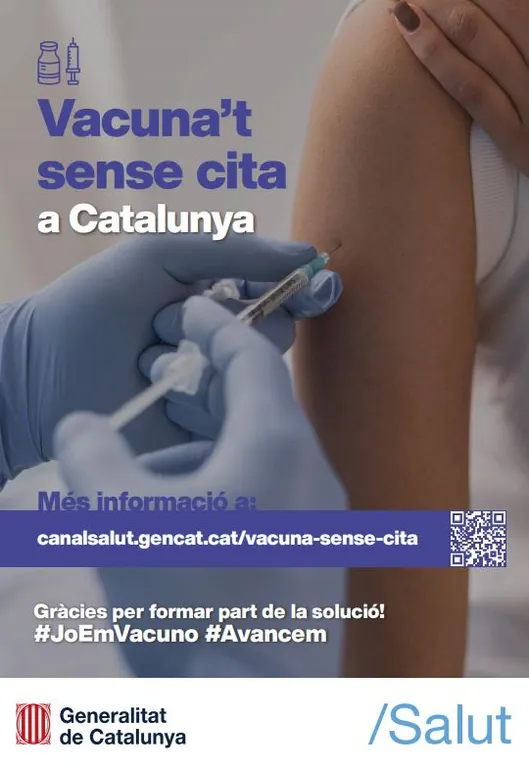 Salut impulsa la vacunació sense cita aquest mes d'agost