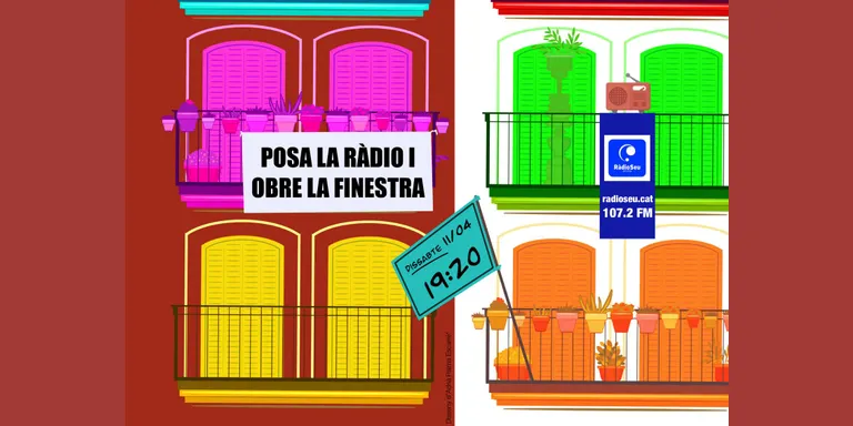 'Posa la ràdio i obre la finestra', acció col·lectiva a la Seu d'Urgell per animar el confinament
