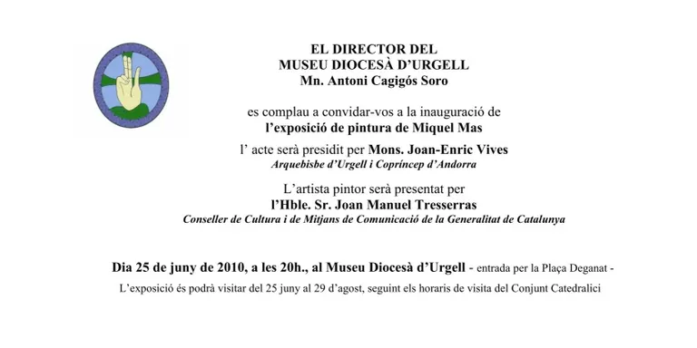 Exposició de pintures de Miquel Mas al Museu Diocesà de la Seu d'Urgell