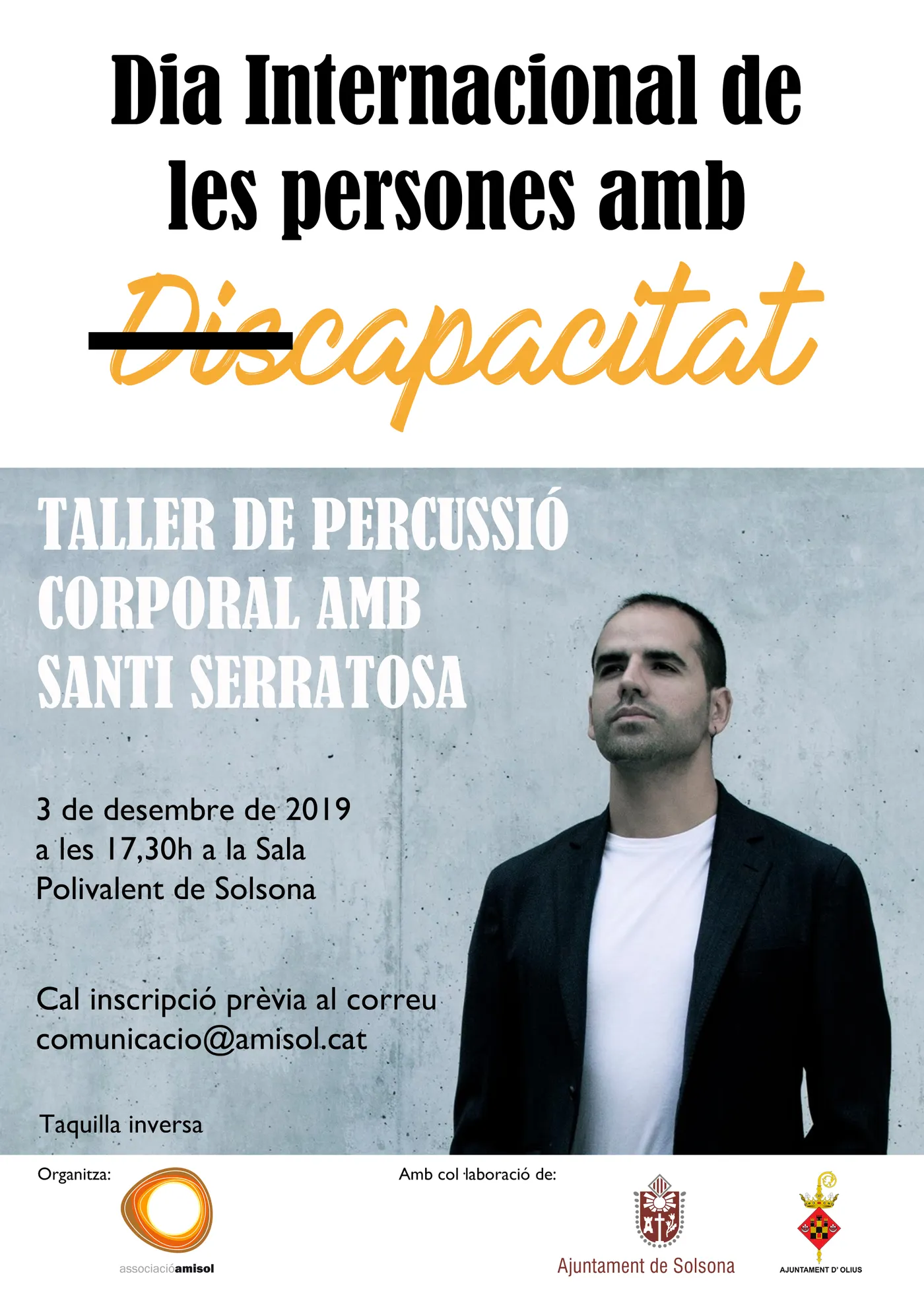 L'Amisol commemora el Dia Internacional de les Persones amb Discapacitat amb un taller de percussió corporal
