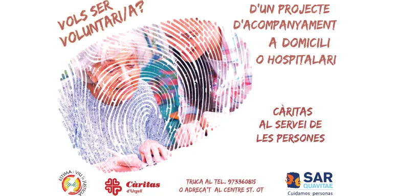 Càritas Urgell fa una crida de voluntariat per al projecte d’acompanyament a domicili o hospitalari