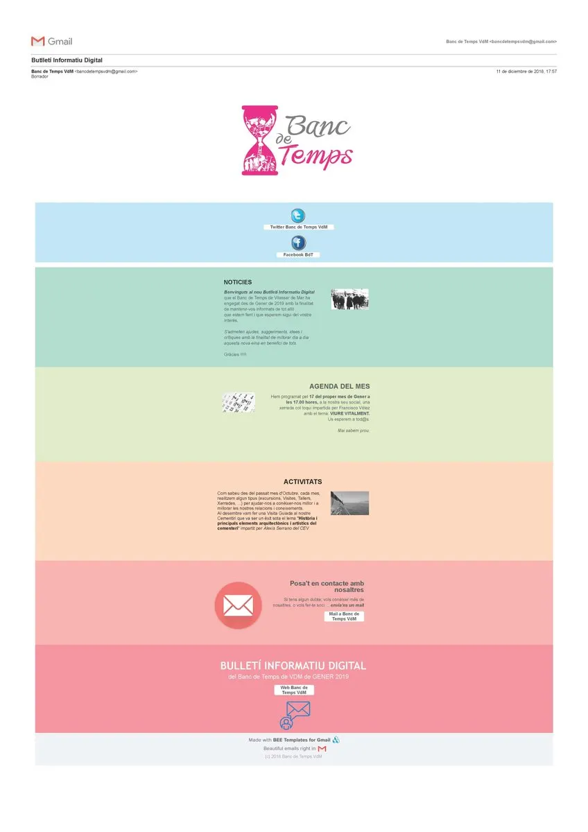 El Banc de Temps estrena newsletter
