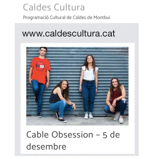 Continua la programació de cultura segura a Caldes