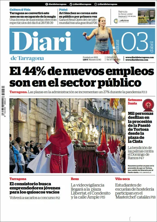 Consulta les portades dels diaris d'aquest 3 d'abril