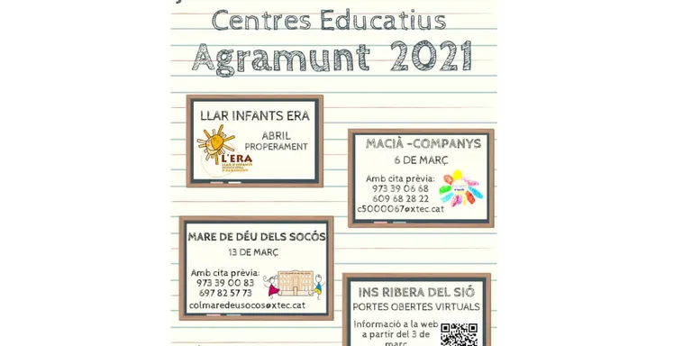 Les escoles preparen les jornades de portes obertes
