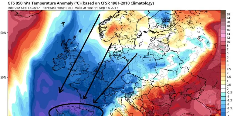 Glopada d'aire fred i temperatures pròpies del mes de desembre