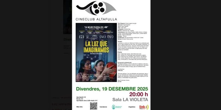 El Cineclub Link ens acosta al cinema indi més intimista de la mà de ‘La luz que imaginamos’, aquest divendres a La Violeta