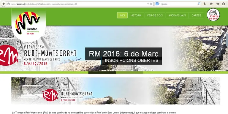 El CER amplia el període d’inscripcions per a la Rubí - Montserrat
