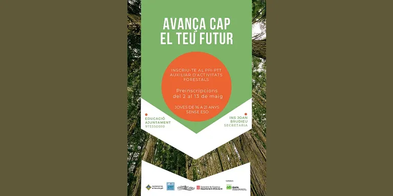 Oberta la preinscripció per al PTT d'auxiliar en activitats forestals a la Seu d'Urgell