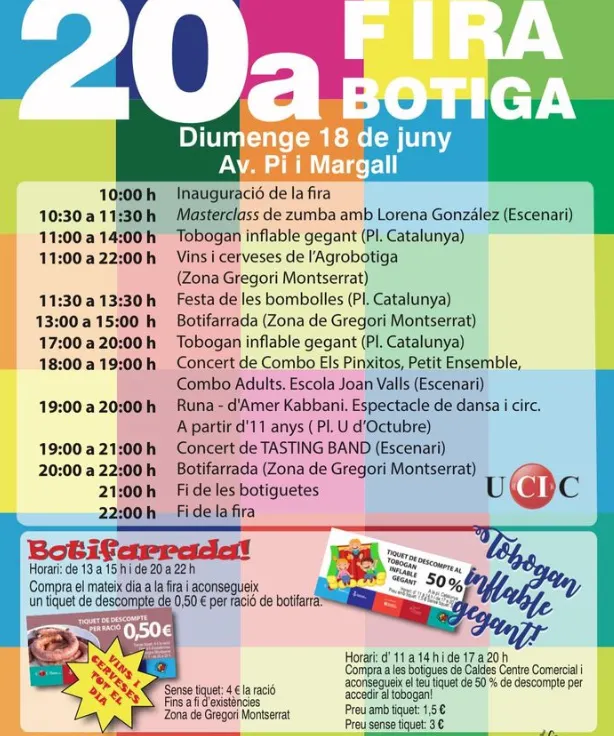 La UCIC celebra 20 anys de Fira Botiga amb una edició especial, plena d'activitats lúdiques per a totes les edats