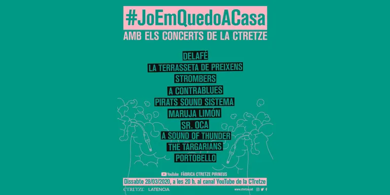 La Fàbrica CTretze segueix a través de YouTube amb el seu cicle de concerts
