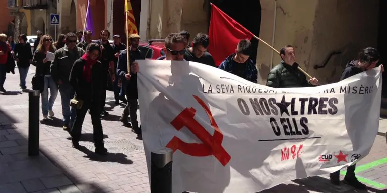 Manifestació a la Seu per l'1 de Maig amb el lema 'O nosaltres o ells'