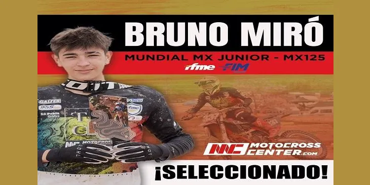 El catllarenc Bruno Miró és seleccionat per participar en el Mundial de MX Júnior als Països Baixos