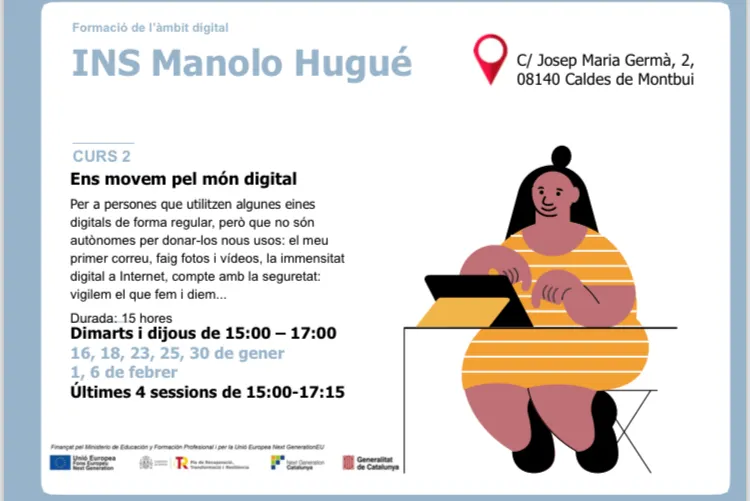 L’institut Manolo Hugué ofereix un curs gratuït sobre eines digitals obert a la ciutadania