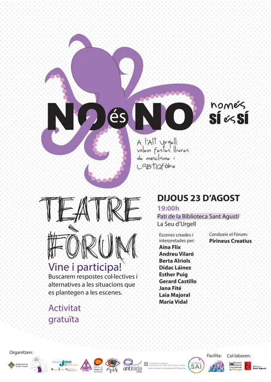 Teatre-fòrum a la Seu amb motiu de la campanya #NoésNo