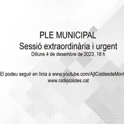 Ple extraordinari 4 de desembre del 4/12/2023 - episode art
