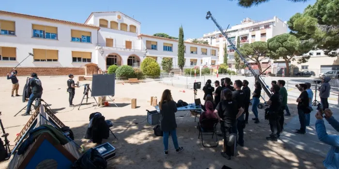 L’escola Joan Maragall és un dels escenaris escollits pel rodatge del curt ‘Cristal y Arena’