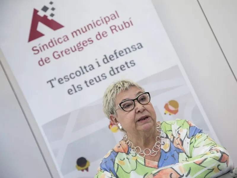 Milagros Calleja a la presentació de la memòria de la sindicatura 2018