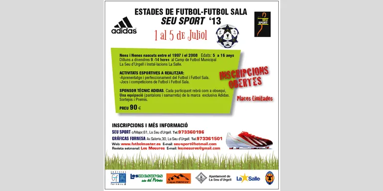 Obertes les inscripcions per al campus Seu Sport de futbol i futbol sala