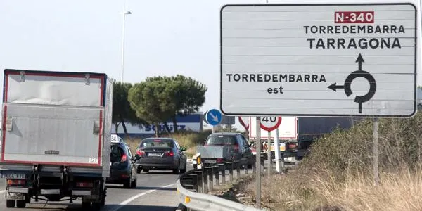 L’inici i el final de la variant de Torredembarra és un dels trams amb més accidents de vehicles pesants, segons el RACC