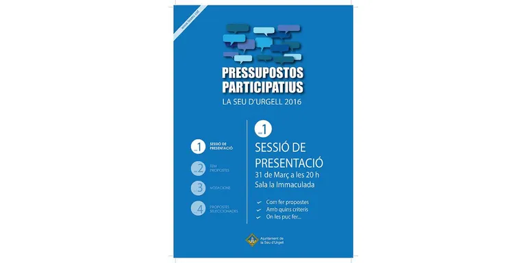 Sessió informativa a la Seu sobre els pressupostos participatius 2016