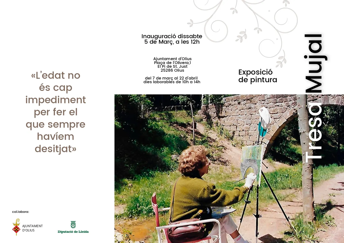 Inauguren a l'Ajuntament d'Olius una exposició de pintura pòstuma de Teresa Mujal