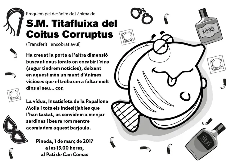 Lectura del testament de Sa Majestat el Rei Carnestoltes, aquest Dimecres de Cendra