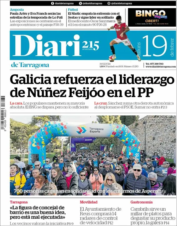 Cop d'ull als diaris d'aquest dilluns 19 de febrer