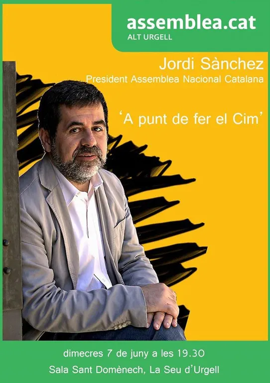 L'ANC Alt Urgell porta Jordi Sànchez a la Seu