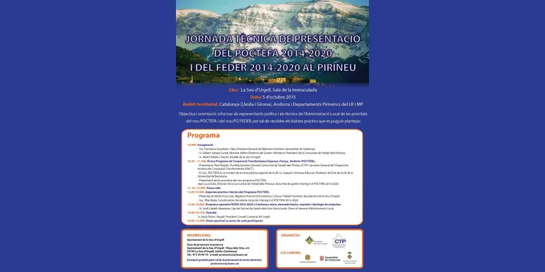 La Seu acull la presentació dels programes POCTEFA i FEDER al Pirineu
