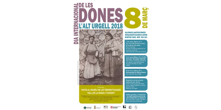 L’Alt Urgell commemorarà el Dia Internacional de les Dones amb diversos actes culturals i reivindicatius