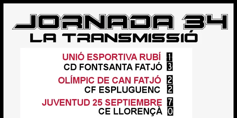 A PEU DE CAMP - JORNADA 34 diumenge