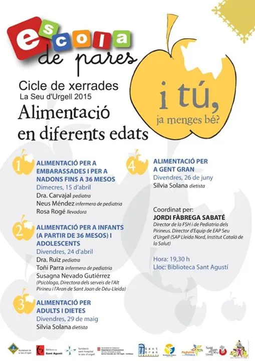 La Biblioteca de Sant Agustí acull un cicle sobre alimentació al llarg de la vida