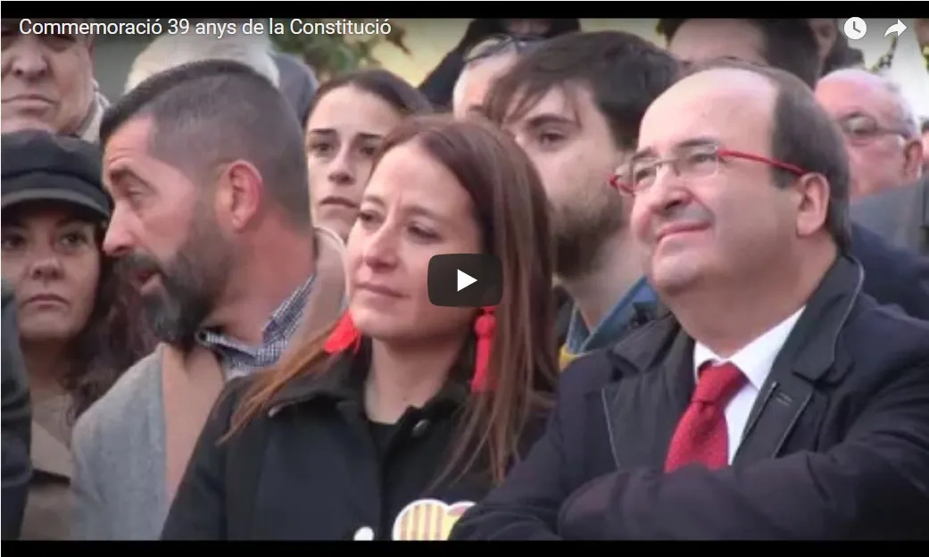 Rubí commemora els 39 anys de la Constitució enmig d'una enorme expectació mediàtica
