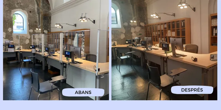 L’Ajuntament de la Seu d'Urgell retira les mampares de metacrilat de tots els edificis i instal·lacions municipals