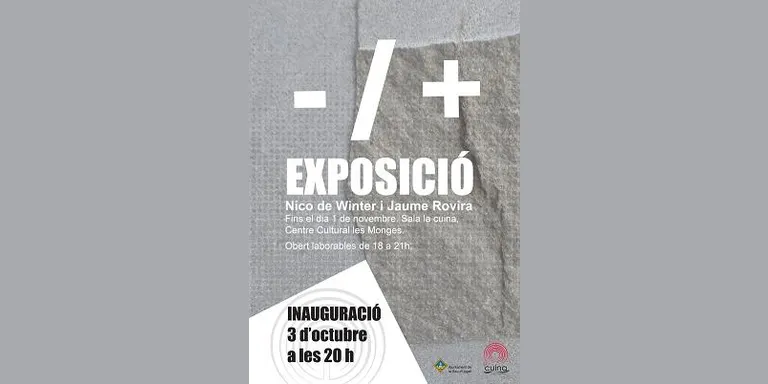 Nico de Winter i Jaume Rovira, autors de la nova exposició del 2n cicle d'Art Contemporani