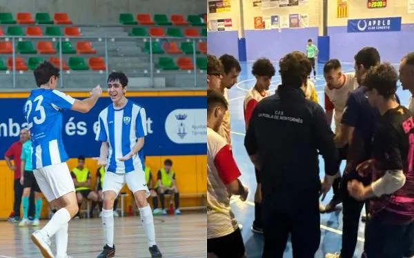Foto: Torredembarra Futsal CE (Valentín Castaño) i CFS La Pobla de Montornès