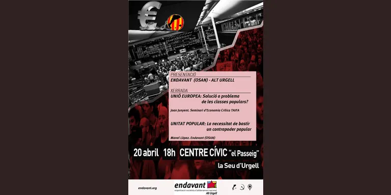 La Seu acollirà la presentació pública de l'assemblea comarcal d'Endavant