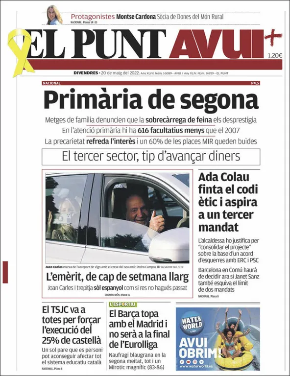 T'expliquem les portades dels diaris del territori d'aquest 20 de maig