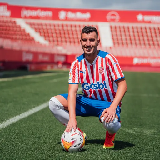 Presentació del nou jugador del Girona FC, Borja Garcia