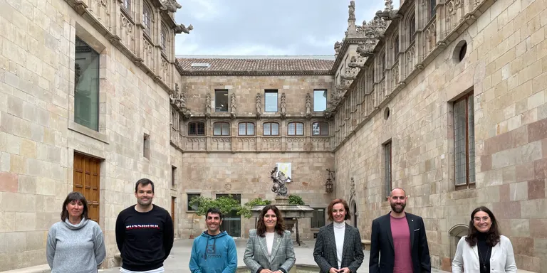 Pol Makuri participa a la recepció als esportistes catalans que han competit a Pequín 2022