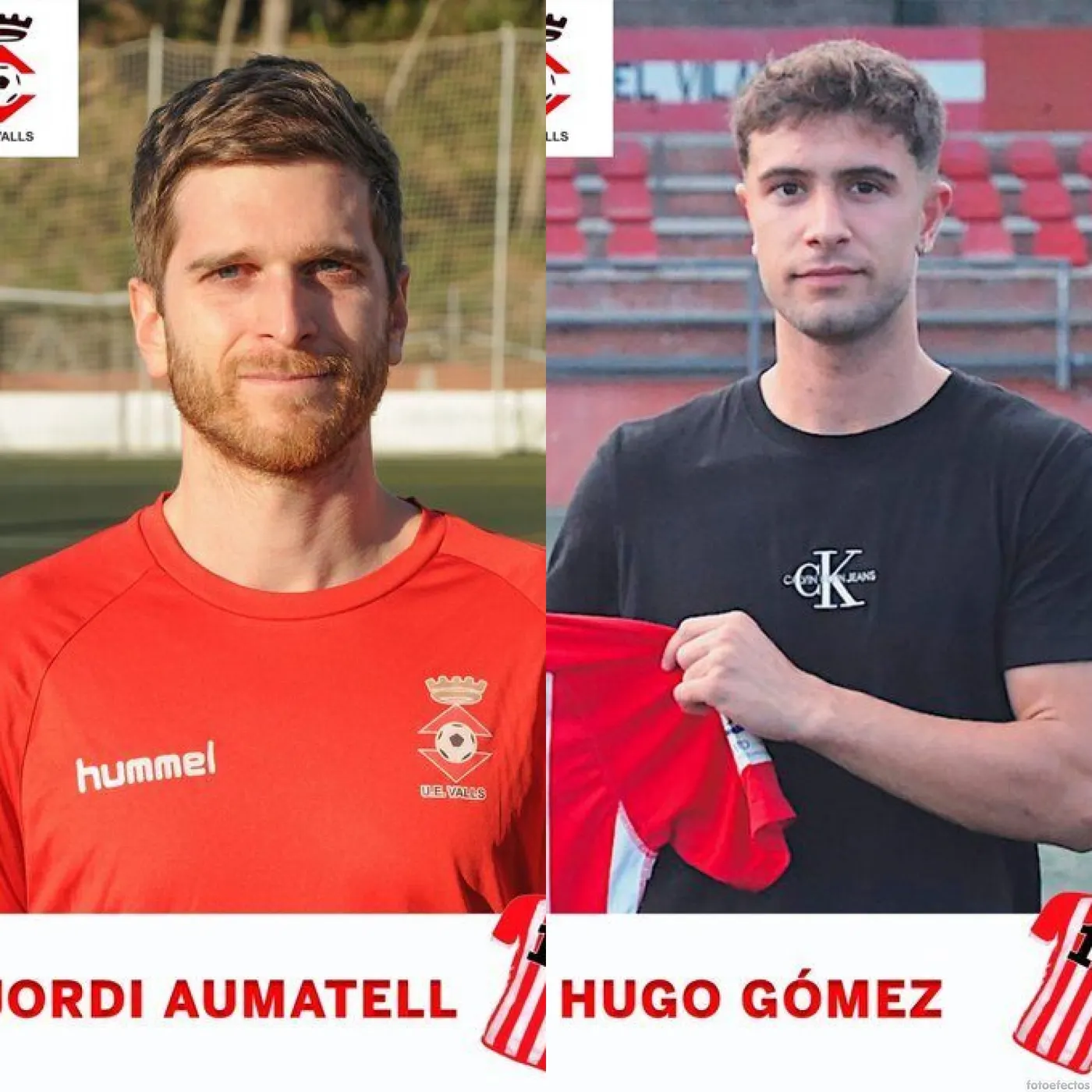 Jordi Aumatell i Hugo Gómez es desvinculen de la UE Valls